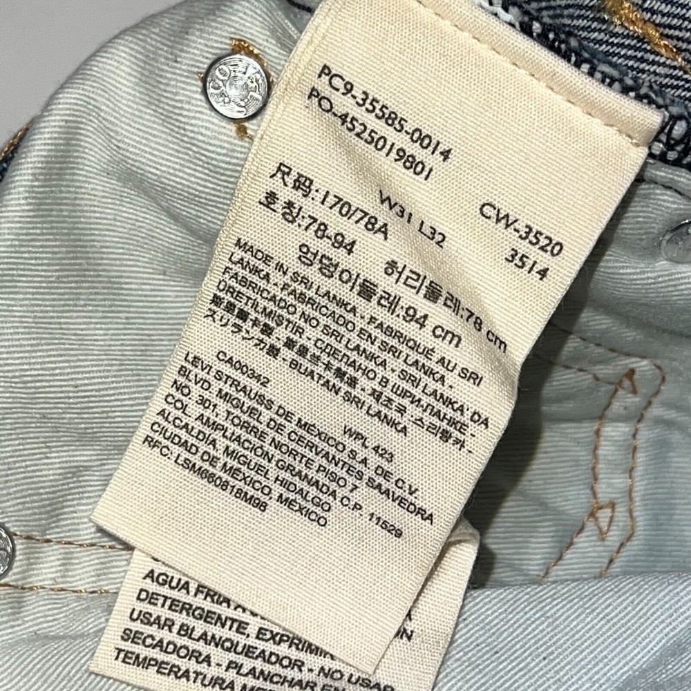 NEW LEVI'S WELLTHREAD Premium 551 Z Straight Fit Men's Denim Jeans Size 31/32 - Picture 9 of 11